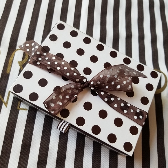 ❗Henri Bendel Brown White Polka Dot Thank You Cards and Envelopes in Bendel Box❗